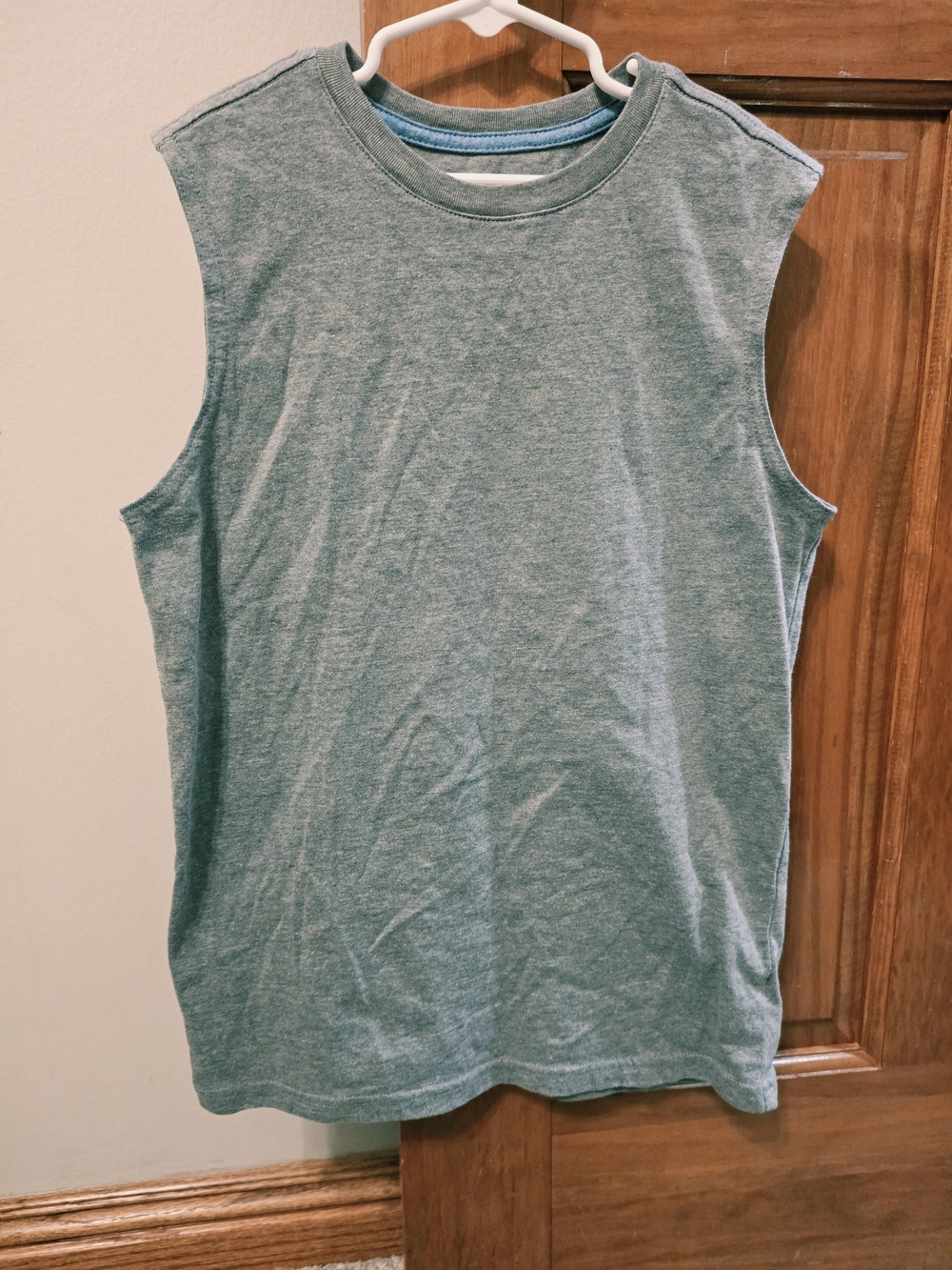 wonder nation Gray Sleeveless Tank Top for Kids 10/12